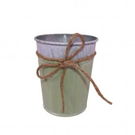 Cache-pot en zinc 2 tailles - Cordinette - Grossiste contenants zinc