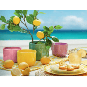 Cache-pot rose - Capri - Contenants - Grossiste