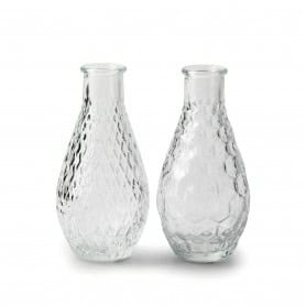 Soliflor à motifs D. 7cm x H. 14cm (assortiment 2 motifs) - Fantaisie - Grossiste verrerie