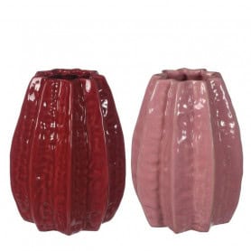 Vase en céramique (assortiment 2 couleurs) 2 tailles - Carambola - Grossiste contenants fleuristes