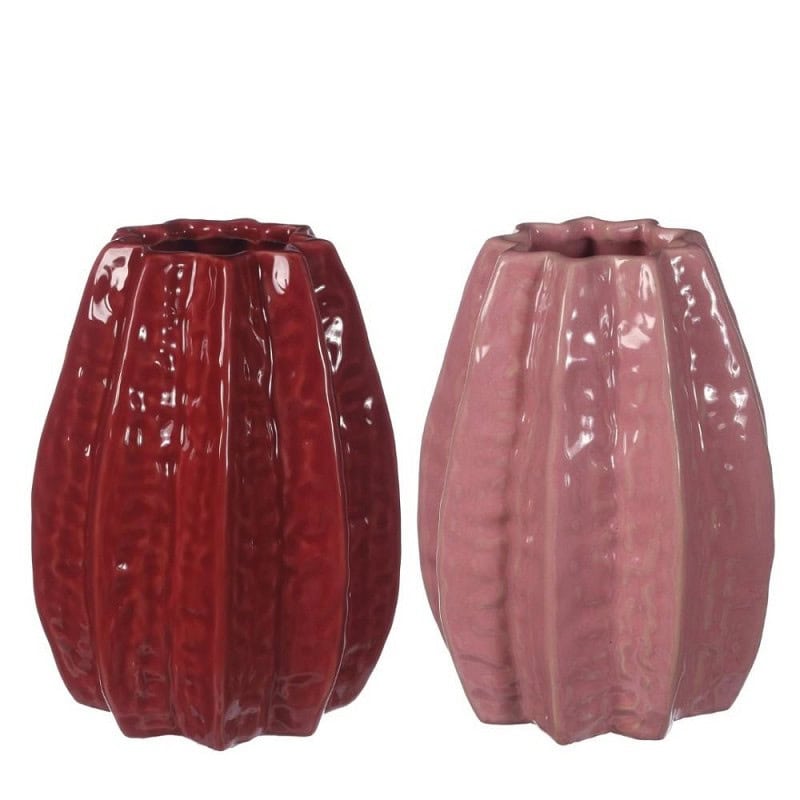 Vase en céramique (assortiment 2 couleurs) 2 tailles - Carambola - Grossiste contenants fleuristes Vase en céramique (assortiment 2 couleurs) 2 tailles - Carambola - Grossiste contenants fleuristes