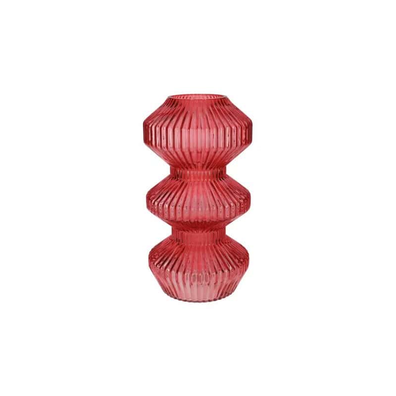 Vase 3 étages rose 2 hauteurs - Piano - Grossiste verrerie