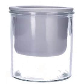 Cache-pot en céramique et verre 3 couleurs - Bimat - Grossiste contenants fleuristes