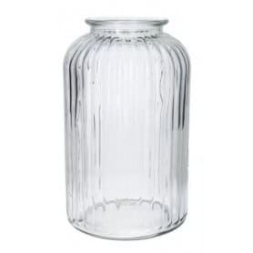 Vase en verre 2 tailles - Strié - Grossiste verrerie