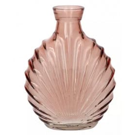 Vase coquillage en verre 2 couleurs - Evantail - Contenants - Grossiste fleuriste