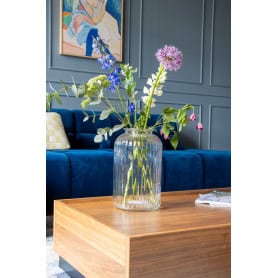 Vase en verre 2 tailles - Strié - Grossiste verrerie