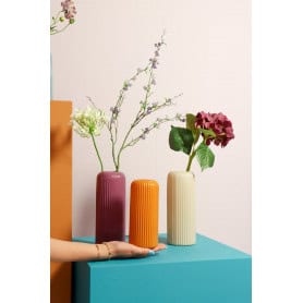 Vase en verre H. 20cm 2 couleurs - Nora - Grossiste verrerie