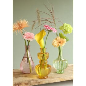Soliflor en verre H. 15cm plusieurs couleurs - Bellagio - Grossiste verrerie