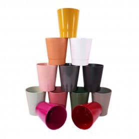 Cache-pot phalaéno D. 13 x H.16cm plusieurs couleurs - Beauty - Contenants - Grossiste