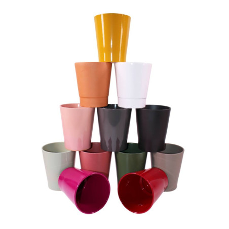 Cache-pot phalaéno D. 13 x H.16cm plusieurs couleurs - Beauty - Contenants - Grossiste