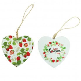 Sachet de 2 cœurs en bois à suspendre - Diva - Grossiste decoration