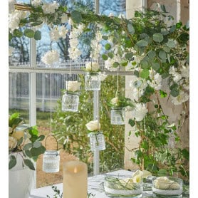 Photophore avec anse - Phospo - Grossiste éléments de décoration