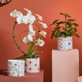 Cache-pot motif floral...
