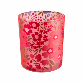 Bougeoir en verre rouge 2 tailles - Trango - Grossiste décoration