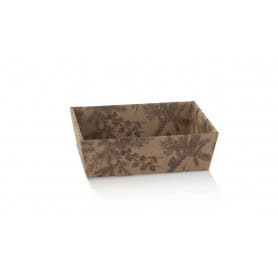 Barquette en kraft feuillage 2 tailles - Forest - Grossiste panier garni