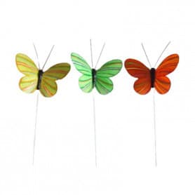 Paquet de 12 pics 2 tailles - Papillon - Grossiste accessoire composition