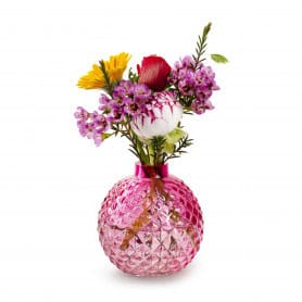 Soliflor boule à motifs 3 couleurs - Maura - Grossiste verrerie