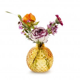 Soliflor boule à motifs 3 couleurs - Maura - Grossiste verrerie
