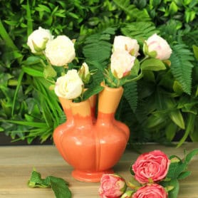 Vase fantaisie orange - Insolite - Grossiste contenants