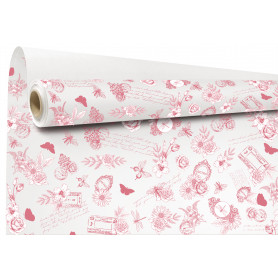 Rouleau de kraft vergé 0.70x40M - Rétro - Fleuriste grossiste emballage