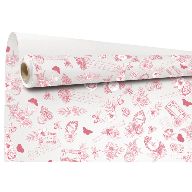 Rouleau de kraft vergé 0.70x40M - Rétro - Fleuriste grossiste emballage Rouleau de kraft vergé 0.70x40M - Rétro - Fleuriste grossiste emballage