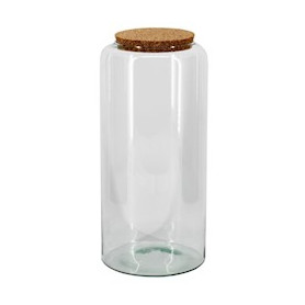 Vase en verre avec bouchon de liège 2 tailles - Mari - Grossiste terrarium