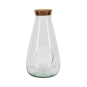 Bouteille déco en verre avec bouchon de liège - Lina - Fournisseur terrarium