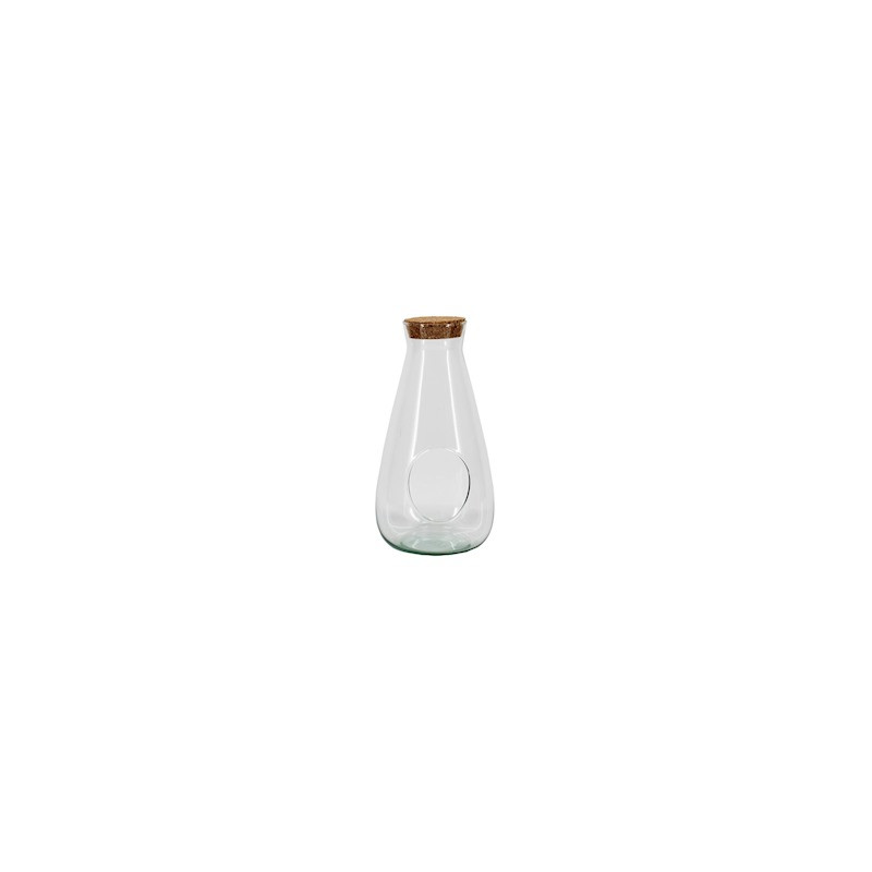 Bouteille déco en verre avec bouchon de liège - Lina - Fournisseur terrarium Bouteille déco en verre avec bouchon de liège - Lina - Fournisseur terrarium