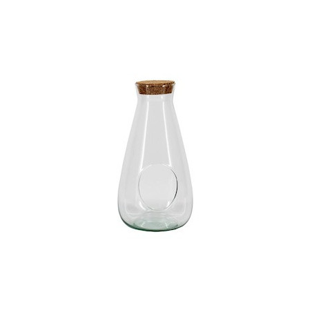 Bouteille déco en verre avec bouchon de liège - Lina - Fournisseur terrarium