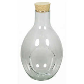 Bouteille déco en verre avec bouchon de liège - Garden - Fournisseur terrarium
