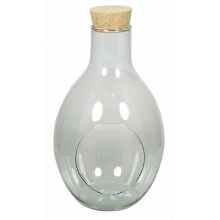Bouteille déco en verre avec bouchon de liège - Garden - Fournisseur terrarium