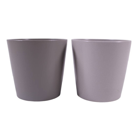 Cache pot de fleur céramique gris Stockholm