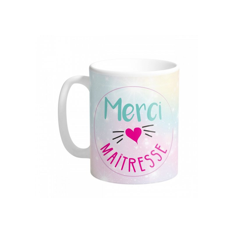 Mug "merci maitresse" - Bisou - Grossiste cadeaux Mug "merci maitresse" - Bisou - Grossiste cadeaux
