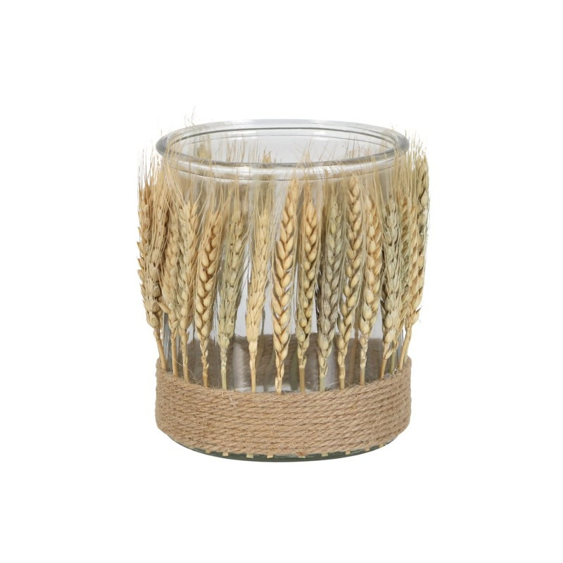Photophore en verre D. 10cm - Epi de blé - Grossiste décoration Photophore en verre D. 10cm - Epi de blé - Grossiste décoration