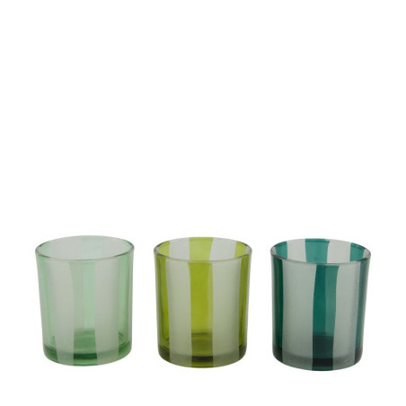 Photophore en verre (assortiment de 3 couleurs) - Caliora - Grossiste décoration