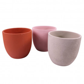 Cache-pot conique brut (assortiment 3 couleurs) - Ocbrume - Grossiste contenant automne