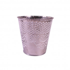 Cache-pot en zinc à motif 3 tailles - Merriva - Grossiste contenants plantes