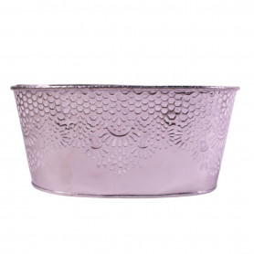 Jardinière en zinc à motif - Merriva - Grossiste contenants fleuristes