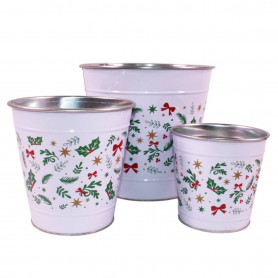 Cache-pot en zinc 3 tailles - Féérine - Grossiste contenant métal
