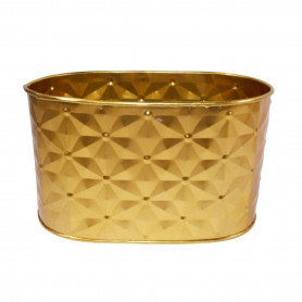 Jardinière en zinc à motif or - Magico - Fournisseur contenants Noël
