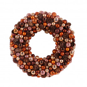 Couronne boules de Noël D. 33cm - Scintille - Fournisseur décoration Noel