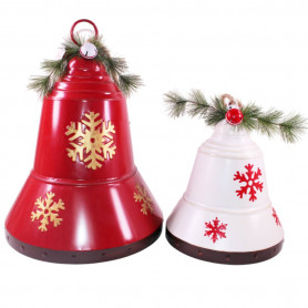 Ensemble de 2 cloches en métal - Flocony - Grossiste décoration Noël