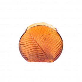 Vase rond structuré feuille 2 tailles - Brumelle - Grossiste pour bouquet de fleurs