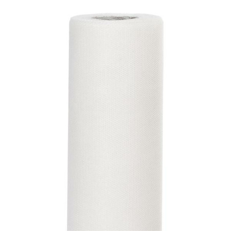 Rouleau de tulle 36cm x 20M blanc - Bonheur - Grossiste pour mariage