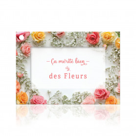 Paquet de 10 cartes "Ca mérite des fleurs" - Arkansas - Grossiste en carterie fleuriste