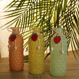 Vase soliflore fruit (assortiment 2 couleurs) - Sorbet - Grossiste décoration