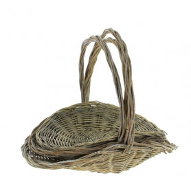 Set de corbeille avec anse - Grisoux - composition florale