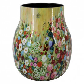 Vase en métal décor floral - Grossiste fleuriste