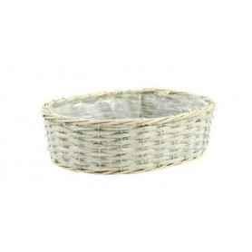 Corbeille en osier blanc - Grossiste fleuriste