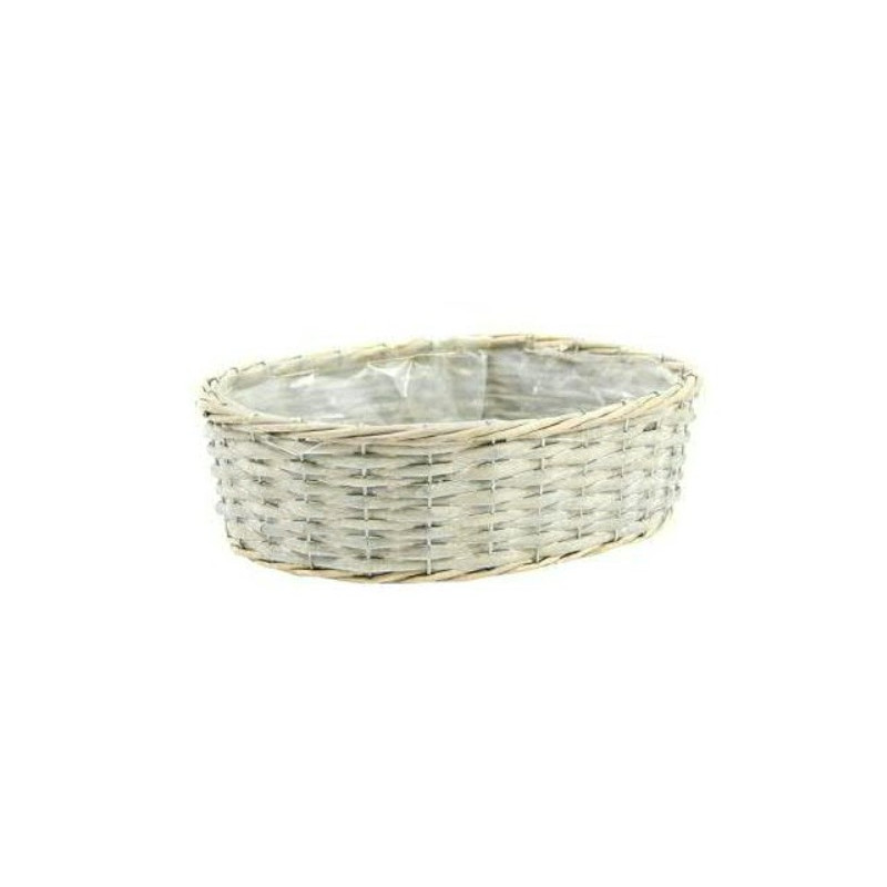 Corbeille en osier blanc - Grossiste fleuriste